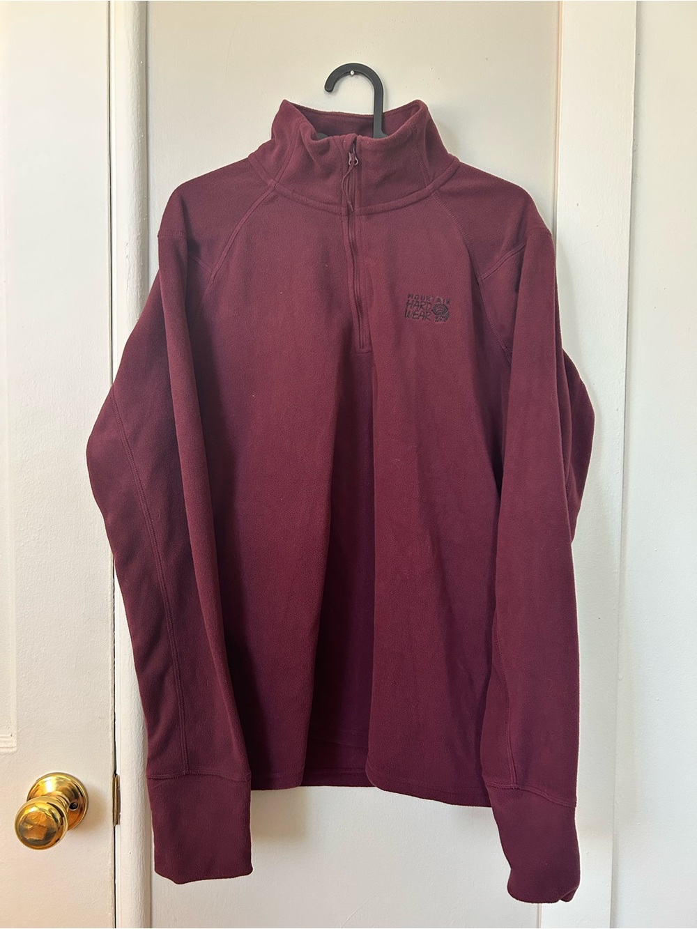 Mountain Hardwear women’s Quarter-Zip Fleece Pullover - Burgundy